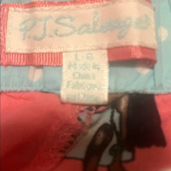 PJ Salvage Puppy pink Flowers Woof Stock pajama pants Pj L hippy groovy - Picture 5 of 6